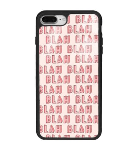 iPhone 8 Plus Uyumlu Blah Blah Tasarımlı Glossy Telefon Kılıfı