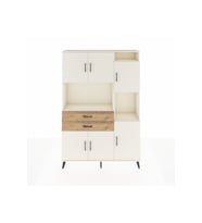 Arges Dolap 9 Raflı 2 Çekmeceli 6 Kapaklı 132x30x195 Aytaşı-Aytaşı/Çam