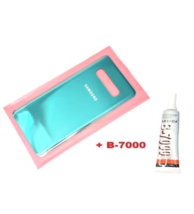 Tkgz Samsung Galaxy S10 PLUS Arka Pil Batarya Kapağı (CAM+B-7000) YEŞİL