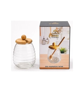 Meşe Bal Kavanozu Kaşıklı 340 ml
