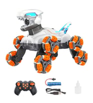 Uzaktan Kumandalı Full Fonksiyon 8 Teker Buharlı 2.4G Şarjlı Dinozor Araba Robot (Çok Renkli)