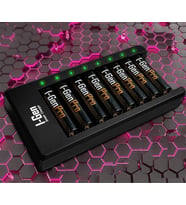 G829 8'li Pil Şarj Aleti + 8 Adet AA Pro 2950 mAh Şarj Edilebilir AA Şarjlı Kalem Pilli Set 1.2V Ni-MH
