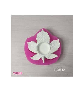 YY0518 Çınar Yaprağı Tealight Silikon Kalıp