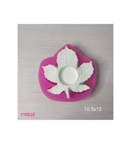 YY0518 Çınar Yaprağı Tealight Silikon Kalıp
