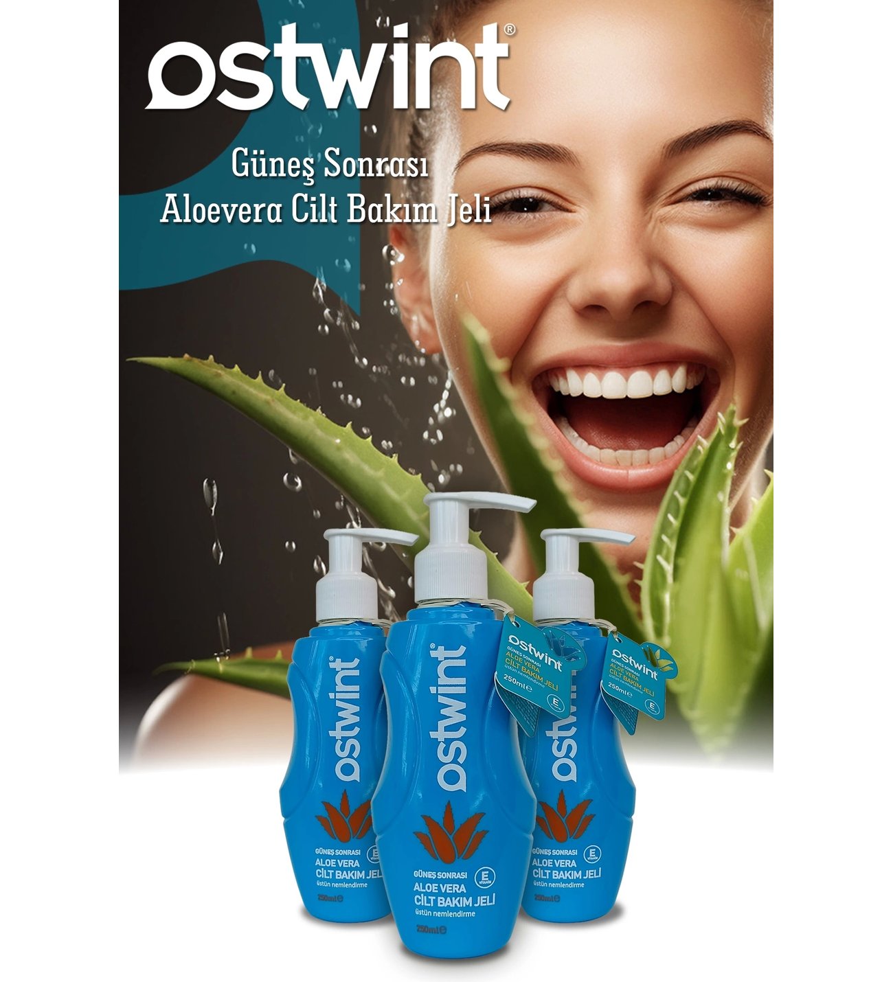 Ostwint Aloe Vera Cilt Bakm Jeli ile Gne Sonras Cilt Bakm E Vitamini  200ml
