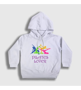Presmono Unisex Çocuk Beyaz Lover Hediye Pilates Kapüşonlu Sweatshirt 511780tt