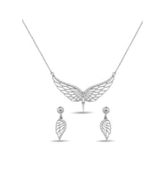 925 Ayar Gümüş Zirkon Taşlı Melek Set - S011702