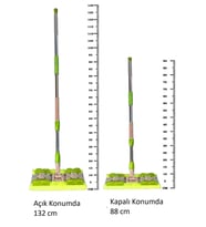 Kıskaçlı Mikrofiber Cam ve Fayans Silme Mop Yedek Bezli