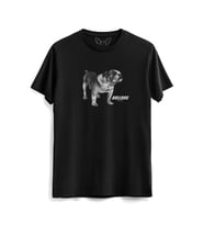 Bulldog Baskılı  Siyah Tshirt