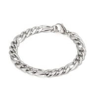 Chavin 6 mm. Figaro Gri Çelik Erkek Bileklik et85by-6
