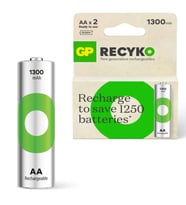 Şarjlı Pil Aa Kalem 1300Mah Ni-Mh (2 Adet) Gp Recyko Gp130Aah