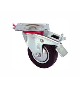 Servis Tekeri - Frenli Tablalı Siyah Döner - Çap 80 mm TG-V 5086