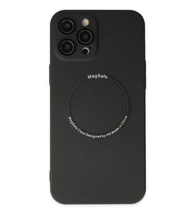 Apple iPhone 12 Pro Uyumlu Kılıf Jack Magneticsafe Lens Silikon - Siyah
