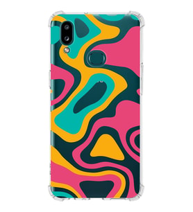Samsung Galaxy A10s  Köşe Korumalı Antişok Kapak Renkli Desen Tasarımlı Şeffaf Silikon Kılıf