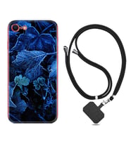 Apple iPhone 5 6 7 8 Plus Se XR Kılıf Boyun Askılı Silikon Blue Foid 1628
