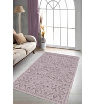 Pudra Vintage Kaymaz Tabanlı Makinede Yıkanabilir Halı RV295 - 100 x 160 cm