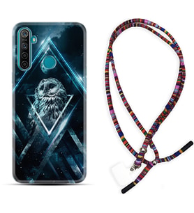 Realme 5i 5 Pro 6i 7 Pro 8 Kılıf Boyun Asklı Rasta Silikon Old Owl 1649