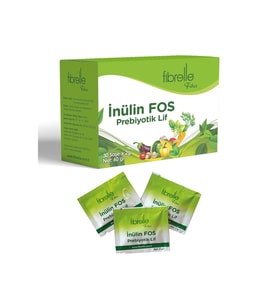 FİBRELLE İnülin Fos Prebiyotik Lif 2 gr saşe 30 adet kutu