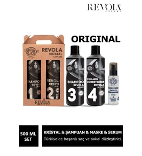 KRİSTAL SAÇ BAKIM SETİ 5 Lİ (500 ml set şampuan krem serum )