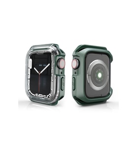 Apple Watch 40mm Uyumlu Zore Watch Gard 08 Sert PC + Silikon Koruyucu (Koyu Yeşil)