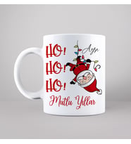 Mutlu Yıllar & Merry Christmas & Yılbaşı & Noel Baba Tasarımlı Kupa Kişiye Özel