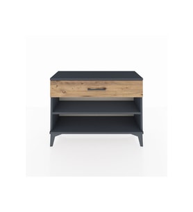Arges Şifonyer Tek Raflı Tek Çekmeceli 88x30x64 Antrasit-Çam