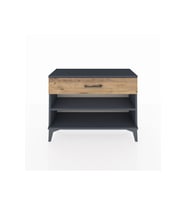 Arges Şifonyer Tek Raflı Tek Çekmeceli 88x30x64 Antrasit-Çam