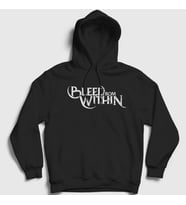Presmono Unisex Beyaz Logo Bleed From Within Kapüşonlu Sweatshirt 522250tt (Siyah)
