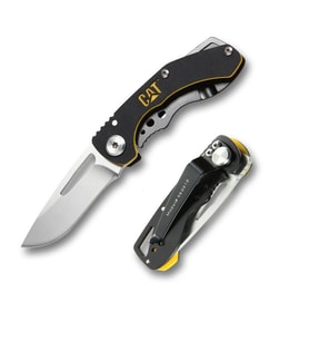 CAT DA980010 Kemer Askı Kancalı Katlanabilir 12CM Paslanmaz Çelik Kamp Çakısı