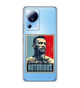 Xiaomi Mi 13 Lite Uyumlu Conor Mcgregor Notorious Desenli Şeffaf Telefon Kılıfı