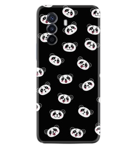Huawei Nova Y70 Y90 Nova 9 SE  Kılıf Desemli Silikon Panda Suratları 1773
