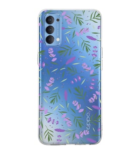 PrintiFy Oppo Reno 4  ile Uyumlu 1mm Slim Fit Water Color 3 Baskılı Şeffaf  Kılıf