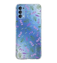 PrintiFy Oppo Reno 4  ile Uyumlu 1mm Slim Fit Water Color 3 Baskılı Şeffaf  Kılıf