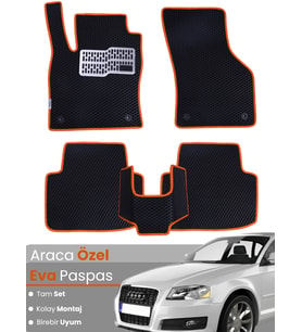 AUDİ A3 HATCHBACK (2003-2012) Uyumlu EVA Paspas Tam Set–Araca Özel,Su Geçirmez,Kolay Montaj