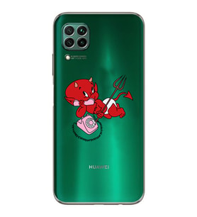 Huawei P40 Lite Uyumlu Baskılı Yumuşak Silikon Şeffaf Telefon Kılıfı