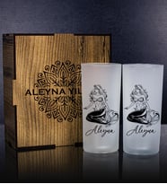 eJOYA Kişiye Özel Kutusunda 2'li Rakı Bardağı Hediye Seti 111312