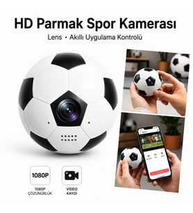 WiFi Akıllı Futbol Topu Tasarımlı Mini Spor Kamera 1080P Video Kayıt, Mobil Uygulama Kontrollü
