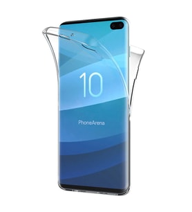 Samsung Galaxy S10 Plus 360 Derece Kılıf Şeffaf Silikon Ön + Arka