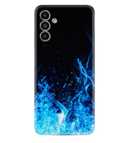 Samsung A23 A31 A32 A50 A51 A52 A53 A70 Kılıf Desenli Silikon Blue Fire 1678