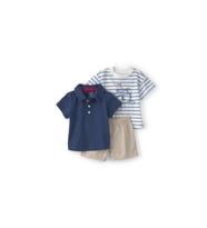 Carters Erkek Bebek Body Şort Set 1U744110 Mavi