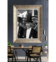 Gümüş Çerçeveli Atatürk Tablo ds281
