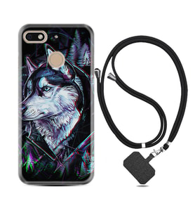 General Mobile GM8 Go GM9 GM20 Pro Plus Kılıf Boyun Askılı Silikon Dog Eyes 1761