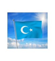 Doğu Türkistan Bayrağı Premium Raşel Kumaş 100x150 cm