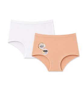 Papatya 1 BEYAZ 1 TEN Yüksel Bel Toparlayıcı Modal Külot 2'Lİ Paket 4364-YTS