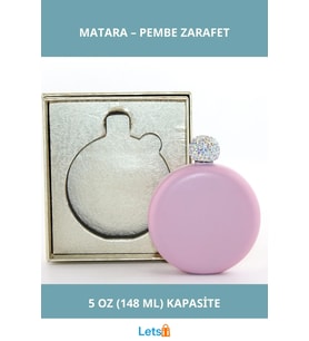 Paslanmaz Çelik Matara 5 Oz Pembe Şık Tasarım