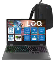 Lenovo Loq 15ARP9 Amd Ryzen 7 7435HS 32GB Ddr5 256GB SSD Windows 11 Home 4070 8gb 115W 15.6" Fhd (1920X1080) IPS 300NITS 144Hz Taşınabilir Bilgisayar 83JC00FGTRH15 + Zetta Çanta