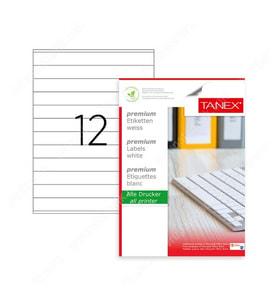 TANEX 2524 LASER ETİKET 210x24mm 12x100 1200 ADET