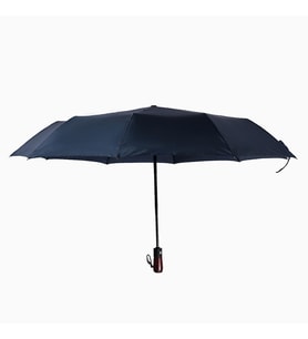 Biggdesign Moods Up Premium Ahşap Saplı Lacivert Otomatik Şemsiye, Rüzgara Dayanıklı, Hızlı Kuruyan