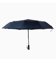 Biggdesign Moods Up Premium Ahşap Saplı Lacivert Otomatik Şemsiye, Rüzgara Dayanıklı, Hızlı Kuruyan