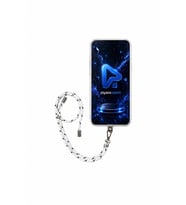 Samsung Galaxy M54 İp Askılı Şeffaf Silikon Kılıf Beyaz